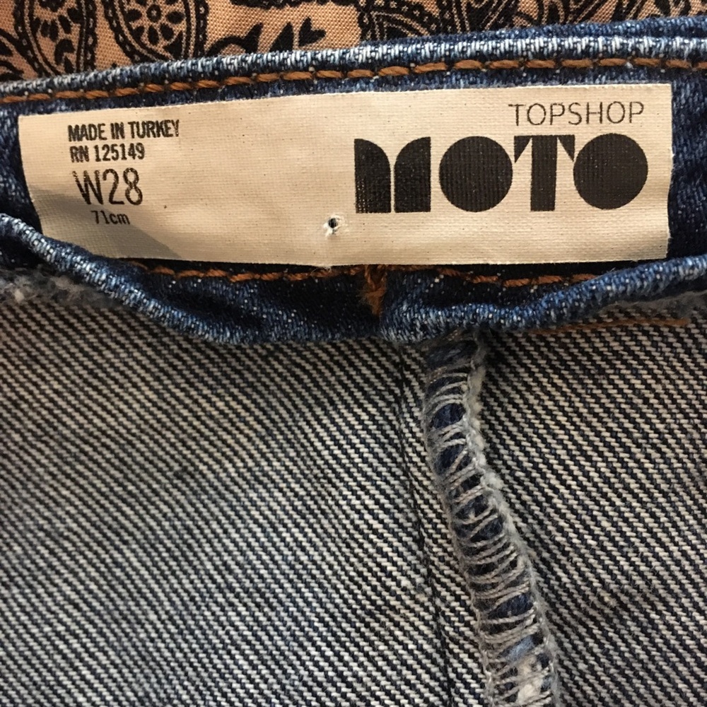⭐️ Topshop Moto Button Front Cargo Denim Mini Skirt 6 - Picture 7 of 7